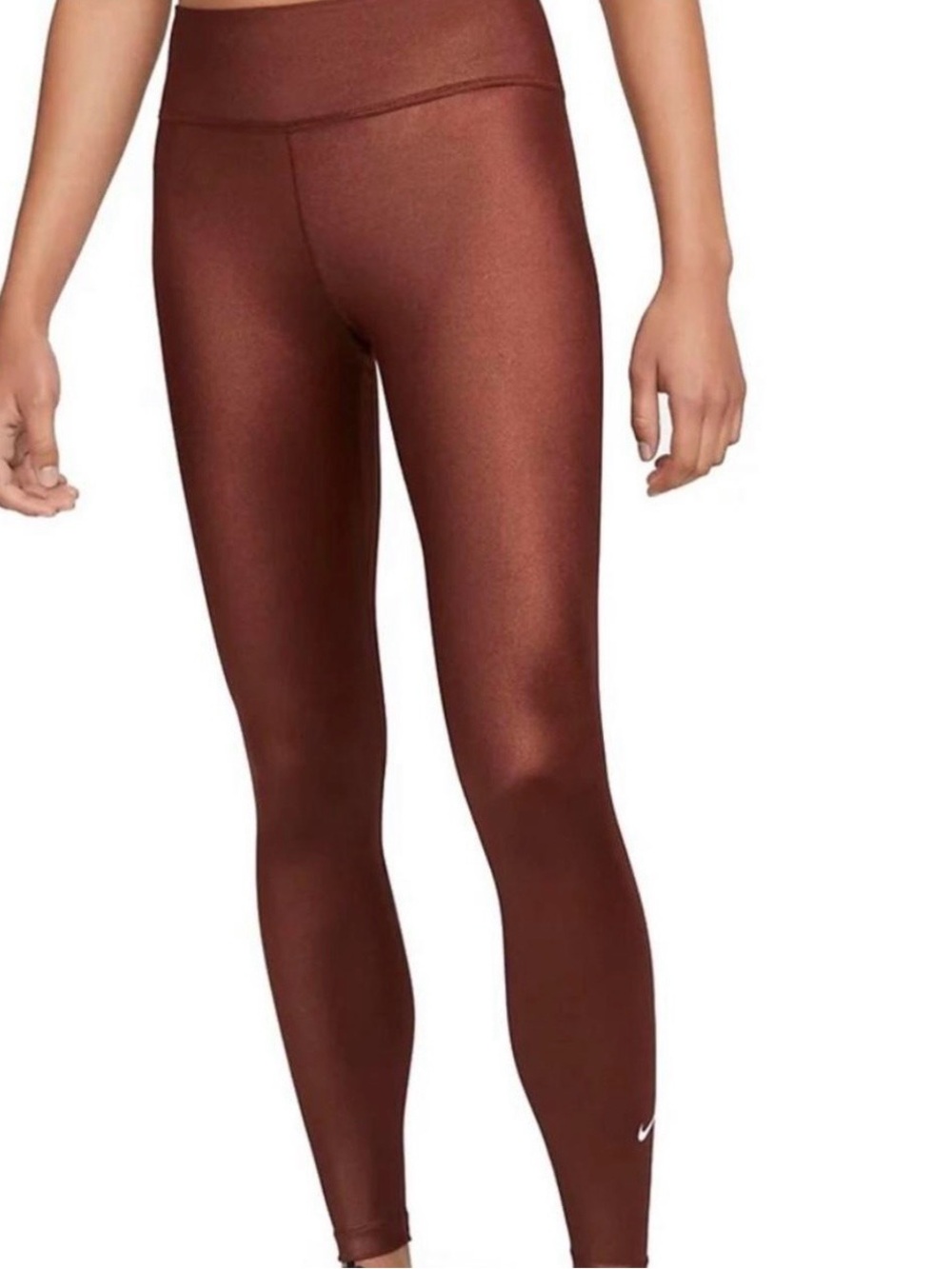 Nike DRI-Fit One Shine Leggings in Bronze Eclipse - Women’s Small